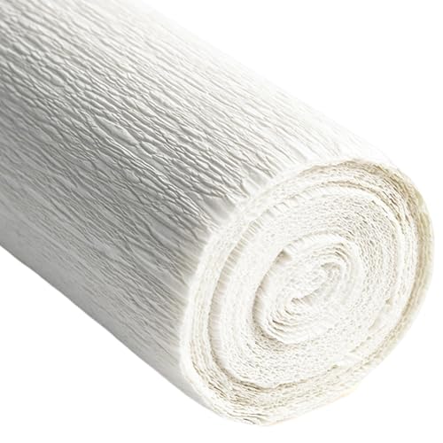 Weißes Crêpe Papierrolle, verdickte, tränenfeste Handwerkspapier, für Blumen Partydekorationen DIY-Projekte/98x20 Zoll Weißes Crêpe Papierrolle, verdickte, tränenfeste Handwerkspapier, für Blumen Partydekorationen DIY-Projekte/98x20 Zoll von Licsaliwe