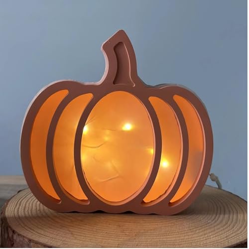 Silikonform Kürbis Deko | Silikonformen Gießformen Herbst, Halloween Kürbis Silikonform Gießformen Silikon, Gipsformen zum Gießen für Herbstdeko Halloweendeko (B) von Lidary