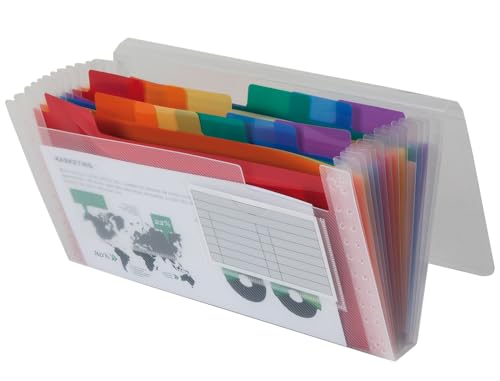 Liderpapel 43804 Faltenmappe aus Polypropylen, für Buchstaben und Cheques Spectrafile 13 von Liderpapel