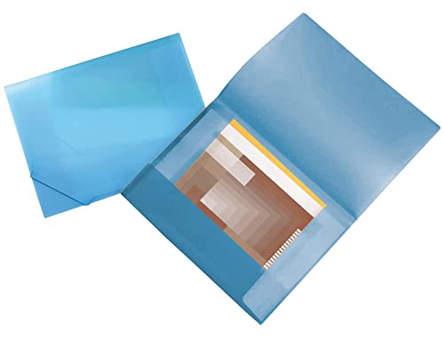 Liderpapel 932827 Hemd Polypropylen Rücken flexibel 3 Klappen A3 297 x 420 mm 400 Mikron 100 Blatt Frosty Transparent Blau Liderpapel 932827 Hemd Polypropylen Rücken flexibel 3 Klappen A3 297 x 420 mm 400 Mikron 100 Blatt Frosty Transparent Blau von Liderpapel
