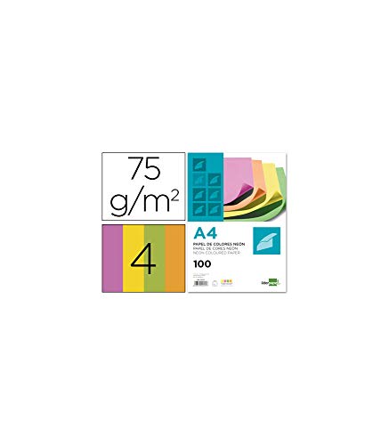 Liderpapel A4 75g/m² Neon Farbpapier, 4 verschiedene Farben, Packung mit 100 Blatt Liderpapel A4 75g/m² Neon Farbpapier, 4 verschiedene Farben, Packung mit 100 Blatt von Liderpapel