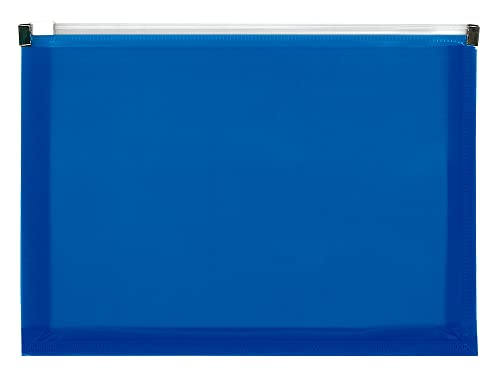Liderpapel A4 Dokumentenmappe mit Reißverschluss, durchscheinend blau von Liderpapel