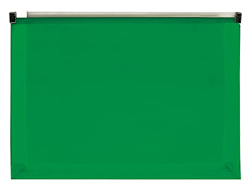 Liderpapel A4 Dokumentenmappe mit Reißverschluss, transparent grün von Liderpapel