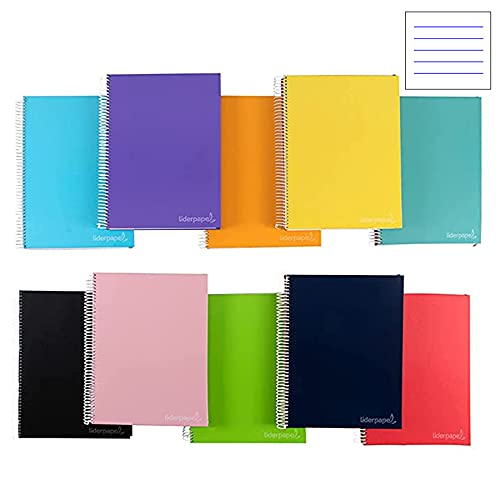 Liderpapel A4 Micro Jolly Notizbuch, gefüttert, 140 h, 75 g, horizontal, 5 Bänder, 4 Löcher, verschiedene Farben Liderpapel A4 Micro Jolly Notizbuch, gefüttert, 140 h, 75 g, horizontal, 5 Bänder, 4 Löcher, verschiedene Farben von Liderpapel