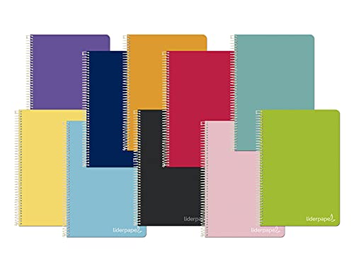 Liderpapel Notizbuch mit Spiralbindung, A4, Hardcover, 140 h, 75 g, horizontal, 8 mm, 5 Bänder, 4 Löcher, verschiedene Farben Liderpapel Notizbuch mit Spiralbindung, A4, Hardcover, 140 h, 75 g, horizontal, 8 mm, 5 Bänder, 4 Löcher, verschiedene Farben von Liderpapel