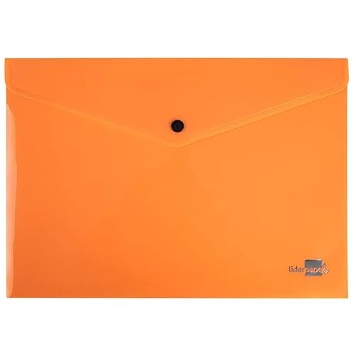 Liderpapel Aktenmappe Brosche Polypropylen DIN A4 fluoreszierend orange blickdicht 50 Blatt von Liderpapel