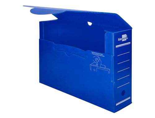 Liderpapel Aufbewahrungsbox aus Kunststoff, Blau, 387 x 275 x 105 mm von Liderpapel