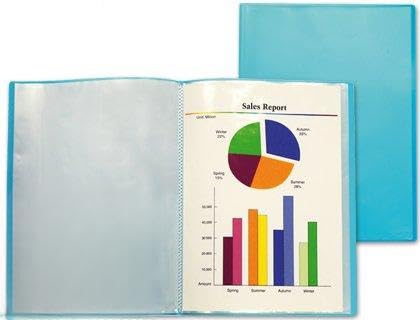 Liderpapel CJ29 Sichtbuch mit 60 Taschen, A4, Blau von Liderpapel