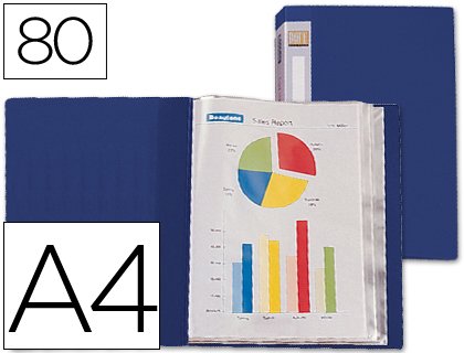 Liderpapel CJ52 Sichtbuch mit 80 Hüllen, A4, Blau von Liderpapel