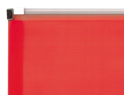 Liderpapel Dokumentenmappe A6 mit durchscheinendem rotem Reißverschluss. von Liderpapel