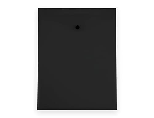Liderpapel Dossier Brosche Polypropylen DIN A4 Hochformat mit Faltenbalg schwarz blickdicht von Liderpapel