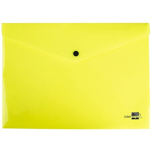 Liderpapel Dossier Brosche Polypropylen DIN A4 gelb fluoreszierend blickdicht 50 Blatt von Liderpapel
