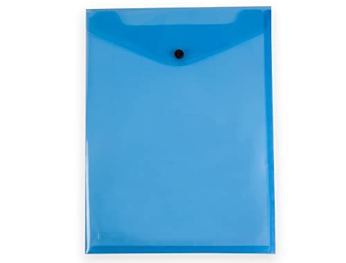 Liderpapel Dossier Ordner Brosche Polypropylen DIN A4 Hochformat mit Balg blau durchscheinend von Liderpapel