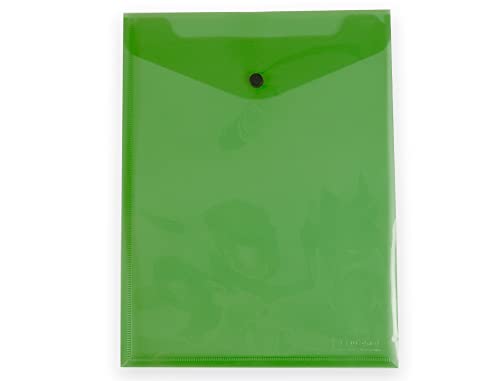 Liderpapel Dossier Ordner Brosche Polypropylen DIN A4 Hochformat mit Faltenbalg grün durchscheinend von Liderpapel
