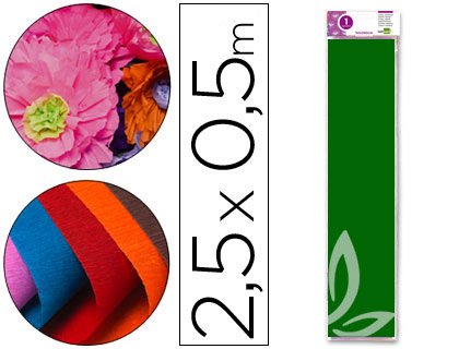 Liderpapel Krepppapier, 50 cm x 2,5 m, 34 g/m², Dunkelgrün Liderpapel Krepppapier, 50 cm x 2,5 m, 34 g/m², Dunkelgrün von Liderpapel