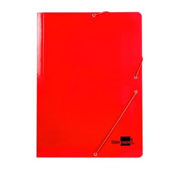 Liderpapel Ordner aus Gummi, Folio, 3 Klappen, aus Kunststoff, Rot von Liderpapel