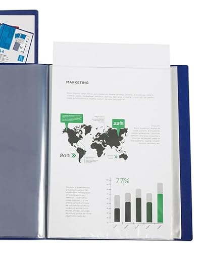 Liderpapel Personalisierbare Mappe mit 40 Känguru-Hüllen, Polypropylen, DIN A4, durchscheinend, Blau Liderpapel Personalisierbare Mappe mit 40 Känguru-Hüllen, Polypropylen, DIN A4, durchscheinend, Blau von Liderpapel