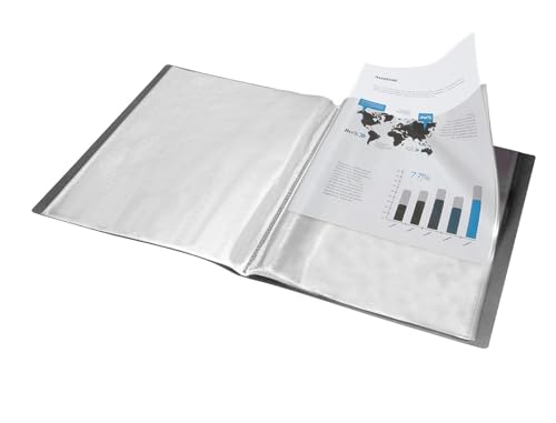 Liderpapel Präsentationsmappe mit 40 Hüllen aus Polypropylen, DIN A3, blickdicht, Schwarz Liderpapel Präsentationsmappe mit 40 Hüllen aus Polypropylen, DIN A3, blickdicht, Schwarz von Liderpapel