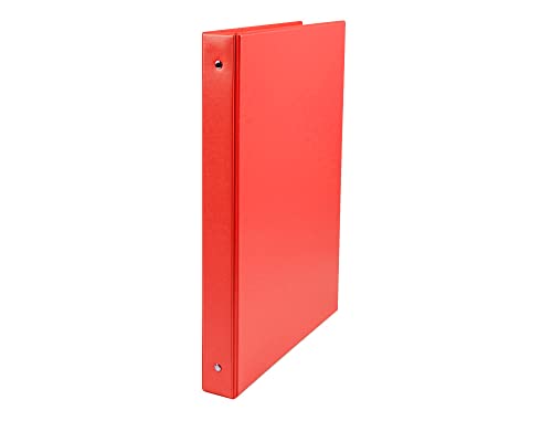 Liderpapel Ringordner, 4 Ringe, 40 mm, rund, Kunststoff, Folio, Rot von Liderpapel