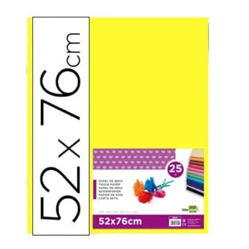Liderpapel Rolle Seide, Gelb 52 x 76 cm 18 GR – Packung mit 25 Blatt Liderpapel Rolle Seide, Gelb 52 x 76 cm 18 GR – Packung mit 25 Blatt von Liderpapel