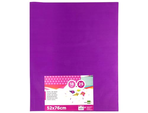 Liderpapel Rolle Seide, Violett 52 x 76 cm 18 GR – Packung mit 25 Blatt Liderpapel Rolle Seide, Violett 52 x 76 cm 18 GR – Packung mit 25 Blatt von Liderpapel