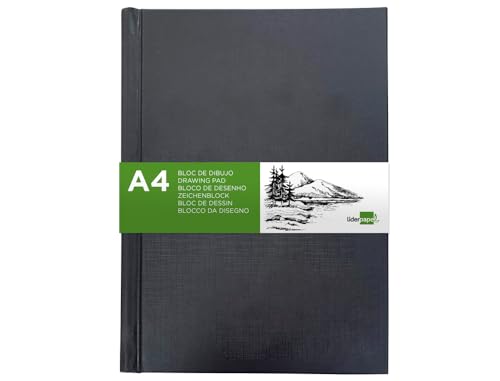 Liderpapel Skizzenbuch DIN A4 210 x 297 mm 100 Blatt 100 g/m² schwarz von Liderpapel