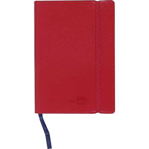 Notizbuch - A5, kariert, 120 Blatt, rot von Liderpapel