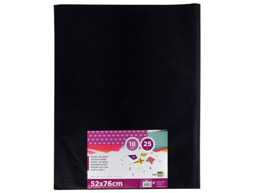 Rolle Seide LIDERPAPEL schwarz 52 x 76 cm 18 GR – Packung mit 25 Blatt Rolle Seide LIDERPAPEL schwarz 52 x 76 cm 18 GR – Packung mit 25 Blatt von Liderpapel