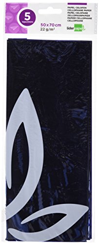 Rolle celofan LIDERPAPEL 50 x 70 cm 22 G/M2 Beutel 5 Blatt blau von Liderpapel