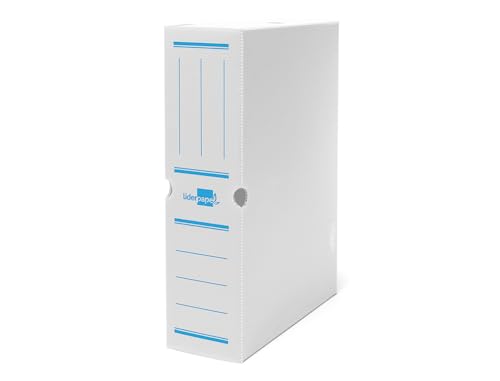 Ultimative Aktenbox aus Kunststoff, weiß, Größe 387 x 275 x 105 mm von Liderpapel