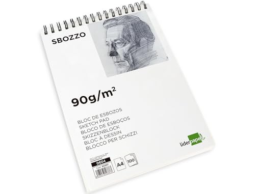 Zeichenblock LIDERPAPEL Skizzen Spiralbindung DIN A4 210 x 297 mm 100 Blatt 90 g/m2 ohne Feld Zeichenblock LIDERPAPEL Skizzen Spiralbindung DIN A4 210 x 297 mm 100 Blatt 90 g/m2 ohne Feld von Liderpapel