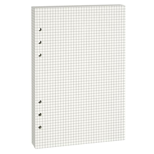A5-Raster-Papier, 6-Loch-Binder-Nachfülleinlagen für 6-Loch-Binder-Notizbücher, Stärke 100 g/m², Beige, 1 Packung (enthält 80 Blatt) von Lidwot