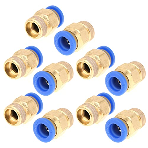 10 Stück Pneumatik-Schnellverbinder 1/4BSP auf 8 Mm Push-Fit Raccord Pneumatischer 8 Mm Gerader Push-Air-Fittings-Adapter 8 Mm Innendurchmesser Außengewinde 10 Stück Pneumatik-Schnellverbinder 1/4BSP auf 8 Mm Push-Fit Raccord Pneumatischer 8 Mm Gerader Push-Air-Fittings-Adapter 8 Mm Innendurchmesser Außengewinde von LiebeWH