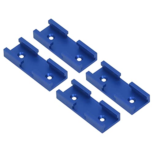 4 STÜCKE T-Schienenkreuzung Teile Aluminiumlegierung Querrutsche Holzbearbeitungs-Kreuzschienenverbinder für Zimmermann (Blau) von LiebeWH