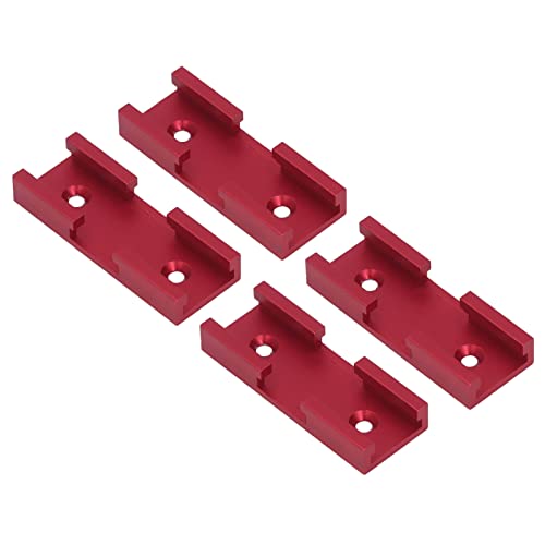 4 STÜCKE T-Schienenkreuzung Teile Aluminiumlegierung Querrutsche Holzbearbeitungs-Kreuzschienenverbinder für Zimmermann (Rot) von LiebeWH