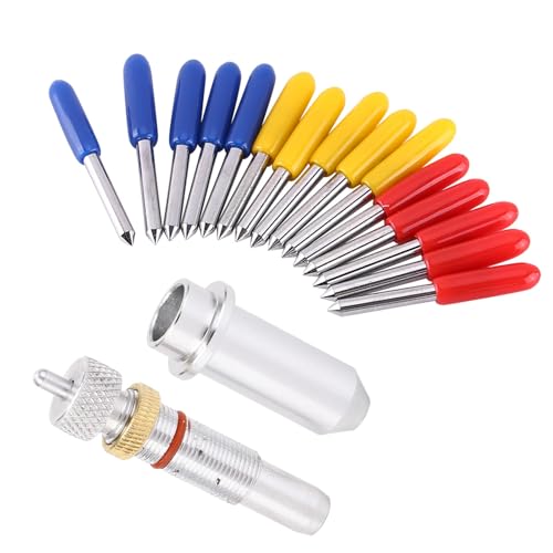 LiebeWH 15 Pcs Cutter Power Plotter Vane/Wing Cutter Vane/Wing 30/45/60 Grad Plotter Schneidblätter Ersatz mit Halter LiebeWH 15 Pcs Cutter Power Plotter Vane/Wing Cutter Vane/Wing 30/45/60 Grad Plotter Schneidblätter Ersatz mit Halter von LiebeWH