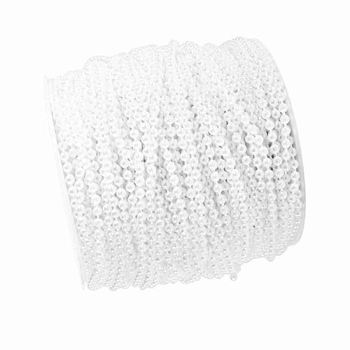 LiebeWH 50m Roll 3mm Angelschnur Perlen für Handwerk Perlen Streich Kette Girlande Hochzeitsdekoration Mittelstücke (WHITE) von LiebeWH