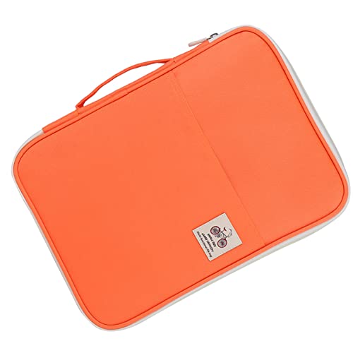 LiebeWH A4 Dokumentbeuteldatei Ordner A4 Portfolio Organizer Computer Notebook Reißverschluss Hülle (Orange und gelb) von LiebeWH
