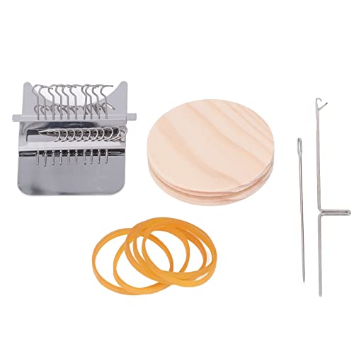 LiebeWH Mini-Webstuhlmaschine, 10 Haken, Mini-Webstuhlmaschine, Mini-Webmaschine, Holz-Speedweve-Webstuhl für Anfänger, Handarbeit, DIY-Webreparaturwerkzeug für Jeans, Socken und von LiebeWH