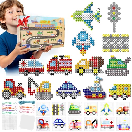 10mm Große Bügelperlen Set, 15 Farben 1250 Stück XL Bügelperlen mit Steckplatte, 12 Verkehrs Muster, 8 Schlüsselbänder und 5 Bügelpapier, Kreatives Perlenset DIY Handwerk für Kinder ab 3 Jahren 10mm Große Bügelperlen Set, 15 Farben 1250 Stück XL Bügelperlen mit Steckplatte, 12 Verkehrs Muster, 8 Schlüsselbänder und 5 Bügelpapier, Kreatives Perlenset DIY Handwerk für Kinder ab 3 Jahren von Lieberwell
