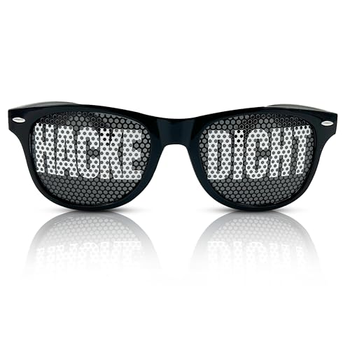 Lieblingsmensch Party Sonnenbrille mit Motiv | HACKE DICHT | schwarze Funbrille zu Festivals Karneval Fasching | als Accessoire für Sauf- und Feierpartys Lieblingsmensch Party Sonnenbrille mit Motiv | HACKE DICHT | schwarze Funbrille zu Festivals Karneval Fasching | als Accessoire für Sauf- und Feierpartys von Lieblingsmensch