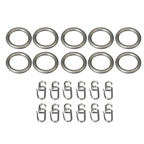 Liedeco Gardinenringe für Gardinenstangen Como, ø 20 mm, 10 STK Silber matt Liedeco Gardinenringe für Gardinenstangen Como, ø 20 mm, 10 STK Silber matt von Liedeco