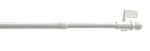 Liedeco Cafehausstange, Klemmstange, Scheibenstange Exclusiv | ausziehbar 40-60 cm | weiß von Liedeco