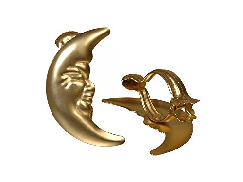 Liedeco Donauklammern 'Motiv Mond' für Gardinenstangen gold matt von Liedeco