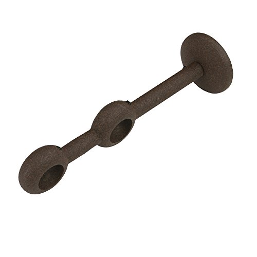 Liedeco Doppelträger 2-läufig, 13 cm für Gardinenstangen, Stilgarnituren 16 mm ø Esperanca | rost-antik | 1 Stück von Liedeco
