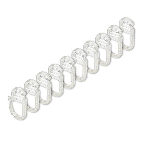 Liedeco Faltenlegehaken für Ringe 12mm glasklar 10 Stück von Liedeco