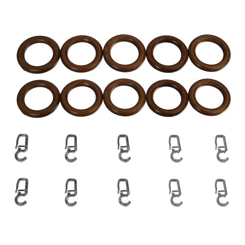 Liedeco Gardinenringe für Gardinenstangen mit ø 28 mm, 10 STK Eiche rustikal Liedeco Gardinenringe für Gardinenstangen mit ø 28 mm, 10 STK Eiche rustikal von Liedeco