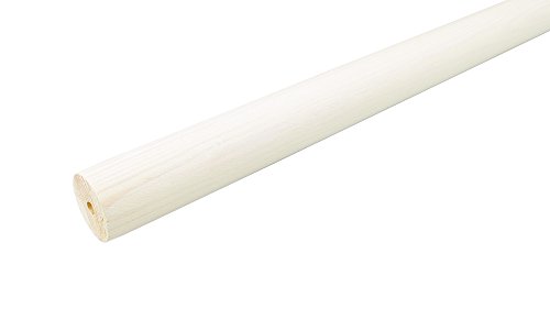 Liedeco Gardinenstange, Vorhangstange Holz 28 mm Ø Terra | kalkweiß weiß | 120 cm, 160 cm, 200 cm, 240 cm (160 cm) von Liedeco