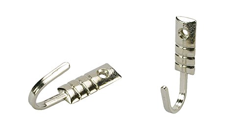 Liedeco Raffhaken 25 mm für Gardinen, 2 Stück vernickelt von Liedeco