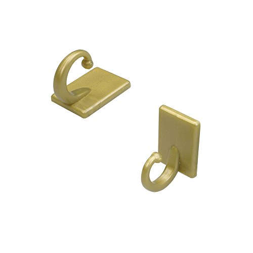 Liedeco | Raffhaken selbstklebend | Kunststoff goldmatt | 2 Stück Liedeco | Raffhaken selbstklebend | Kunststoff goldmatt | 2 Stück von Liedeco